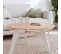 Zeehear Plateau de table rond Ø 80 x 1,5 cm en bois de hêtre massif non traité, durable, lisse, pour tables basses, bureau et maison, nettoyage facile, projet de meuble