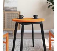 Zeehear Plateau de table rond marron ciré, Ø 60 x 2,5 cm, en pin massif, plaque en bois robuste pour table basse, projet de meubles, bureau, alternative de bureau polyvalente