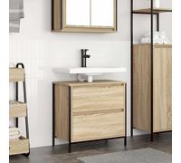 Zeehear Sonoma Meuble de salle de bain avec tiroir et compartiment ouvert, 60 x 34,5 x 60 cm, en chêne Sonoma