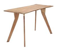 Zeehear Table à manger en bois massif d'acacia 120 x 58 x 76 cm, style Live Edge, poli et laqué, table de cuisine robuste pour salle à manger