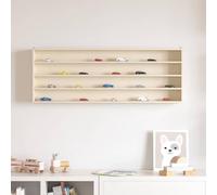 Zeehear Vitrine de collection en bois marron, 100 x 8,5 x 36 cm, en contreplaqué, montage mural, flottante, pour objets de collection, figurines d'action, voitures miniatures, bureau, salon