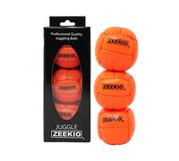 Zeekio - Lot de 3 balles de jonglage Galaxy - Qualité professionnelle - Convient à tous les niveaux et âges - Balle en cuir véritable durable de qualité supérieure à 12 panneaux - 130 g - 67 mm - Lot