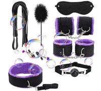 ZeeKoug 7 pièces Nylon Violet Sports Combination Set, Main et Pied Yoga Exercice de Formation Bande de Tension Accessoires, Cadeau de Couple