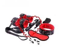 ZeeKoug 8 Pilates en Peluche Cuir Main Et Pied Couple De Mode Set, Cosplay IntéRieur Fun Yoga Accessoires, Cadeau Original (Rouge)