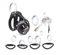 ZeeKoug Cadeau de Couple, 4 bagues interchangeables, Protecteur de Cage de Protection Noir Mini Sports et Fitness