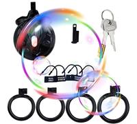 ZeeKoug Ensemble Noir de Quatre Anneaux remplaçables, Fait de matériau de résine Dure ABS, Cage de Protection de la Condition Physique, Confortable à Porter, Facile à Porter, Cadeau de Couple