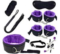 ZeeKoug Mode 8 PièCes Violet Nylon Yoga EntraîNement éQuipement Ensemble, Accessoires Sportifs, Taille RéGlable, Divers Styles, Cadeaux Originaux