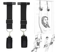 ZeeKoug Mode Pilates Noir Carmen Gants De Protection en Nylon RéGlables, Divertissement IntéRieur Accessoires De Formation De Flexibilité, Facile à Transporter, Cadeau De Couple