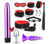 ZeeKoug Nouveauté 7 PièCes Combinaison éQuipement Nylon Accessoire Sport Ensemble, Portable Et Amusant Couple EntraîNement en Forme Physique, Cadeau Original (Rouge)