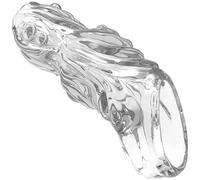 ZeeKoug Nouveauté MâLe éLastique Silicone Exercice Boucle D'EntraîNement Accessoire, Conception Ouverte, Amusement IntéRieur Sport Outil D'éTirement, Cadeau De Couple (Blanc Transparent)