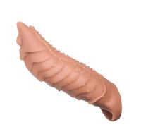 ZeeKoug Nouveauté MâLe éLastique Silicone Exercice Boucle D'EntraîNement Accessoire, Pointed Design, Amusement IntéRieur Sport Outil D'éTirement, Vacances, Couple Cadeau (Marron)