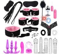 ZeeKoug Pilates 25 PièCes à La Mode Portable Fitness Couple Ensemble, Main IntéRieure, Pied, Poignet, Fesses Fun Cosplay Accessoires, Cadeau Original (Rose)