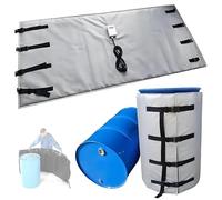 ZEEKYFOR Chauffe-Fût Industriel 200 L / 55 Gallons, Couverture Chauffante pour Fût 0~120℃ / 32~248℉ avec Régulateur de Température, Chauffe-Seau pour Stockage Industriel Grey