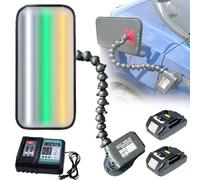 ZEEKYFOR Kit de Débosselage sans Peinture avec éclairage PDR, Lampe de Débosselage Portable sans Fil for Carrosserie Automobile avec 2 Batteries de 2500 mAh