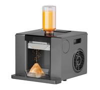 ZEEKYFOR Machine à Glace Pilée Commerciale, Sorbetière électrique 280W, 60kg/24h, pour Fêtes, Bars et Restaurants Black