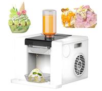 ZEEKYFOR Machine à Glace Pilée électrique, Mini Machine à Glace en Neige, Machine à Cornets de Neige électrique, Sorbetière pour Restaurant, Salon de Thé Au Lait, Pâtisseries, Usage Domestique White