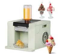 ZEEKYFOR Machine à Glace Pilée Professionnelle 280W, Sorbetière, Machine à Glace Pilée, Machine à Cornets de Neige électrique pour Restaurants, Bars, Snack-Bars et Pâtisseries Green