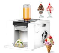 ZEEKYFOR Machine à Glace Pilée Professionnelle 280W, Sorbetière, Machine à Glace Pilée, Machine à Cornets de Neige électrique pour Restaurants, Bars, Snack-Bars et Pâtisseries White