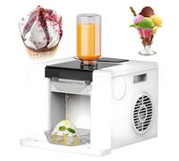 ZEEKYFOR Mini Sorbetière, Machine à Glace Flocon de Neige pour Jus, Lait, Chocolat, Machine à Glace Pilée Commerciale, Machine à Granités pour Bars et Fêtes White