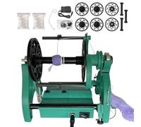 ZEEKYFOR Petit Rouet électrique, Enrouleur de Laine à Vitesse Réglable, 12 V, Capacité de 120g, pour Le Tissage de Fils Green
