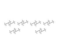 ZEELYDE 12 Pièces Séries en Alliage de Zinc Baguettes Repose Cuillères Support Fourchettes Porte-Couteaux Support Support Métal Artisanat Décoration de Table