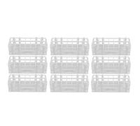 ZEELYDE en Plastique de 9 Paquets, Support de Tube à Essai de Laboratoire de 21 Trous pour Tubes à Essai de 30 mm, Blanc