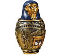 ZEELYDE Figurines,Statues/Ornements Feng Shui,Statue Figurine égyptienne,Ornements de Statues en résine,urne funéraire canope,Mini urne funéraire pour Animaux de Compagnie pour Cendres,Artisanat fai