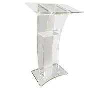 ZEELYDE Lutrins et podiums,Podium incliné pupitre conférence chaire Podium Acrylique Clair Transparent église pupitre pupitre Bureau Debout pupitre pupitre au Sol