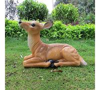 ZEELYDE Statue de déco Jardin,Statue Superbe Ornement De Jardin Sculpture Statue De Cerf Sika Extérieur Jardin Animal Modèle FRP Sculpture pour La Décoration De La Maison Collection Ornements Cadeau
