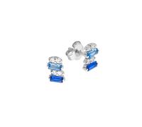 Zeeme Boucles d'oreilles bleu / argent, Taille One Size
