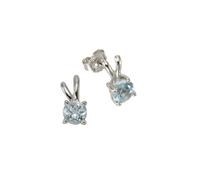 Zeeme Boucles d'oreilles bleu clair / argent, Taille One Size