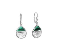 Zeeme Boucles d'oreilles vert / blanc, Taille One Size