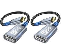 ZEENVIC Adaptateur Micro HDMI vers HDMI, 4K@60Hz Adaptateur Micro Mâle vers Femelle 3D Type D vers A Compatible avec Raspberry Pi 5/4, Caméra A6300 A6400, HDR et ARC, ODROID, Hero (Lot de 2)