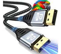 ZEENVIC Câble Displayport 1.4 3M - 8K Câble DP 8K@60Hz, 4K@165Hz,2K@240Hz/165Hz/144Hz, HBR3 32.4Gbps, HDR, DSC 1.2, HDCP 2.2, G-Sync&FreeSync, pour Carte Graphique, Moniteur de Jeu