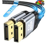 ZEENVIC Câble DisplayPort 3m 2.1, 16K Câble DP 16K@60Hz, 8K@120Hz, 4K@240Hz/165Hz/144Hz 80Gbps, HDR, FreeSync, G-Sync, DSC 1.2a, HDCP 2.2 pour Moniteur de Jeu, Carte Graphique