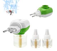 Zeeorymn Diffuseur Electrique Anti Moustiques - Tue Mouches et Moustiques Tigres - Anti Moustique Interieur avec 2 Recharges - 45 Nuits de Protection Jour et Nuit - Sans Parfum