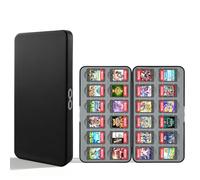 Zeeorymn Étui De Rangement pour Carte Jeux,Nintendo Portable Boite de Rangement Carte de Jeu avec 24 Emplacements et 24 Cartes Micro SD Emplacements pour 3ds/3ds/dsi/dsi XL(Noir