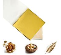 Zeeorymn Feuilles d'Or Imitation, 100 Pièces, 8 cm x 8,5 cm, pour Artisanat, Décoration de Meubles et Peinture