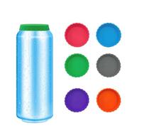 Zeeorymn Lot de 6 bouchons pour canettes en silicone, anti-fuite, facile à nettoyer, protection standard pour bière, cola et boissons - 6 couleurs