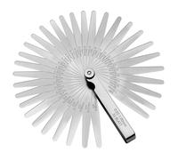 Zeeorymn Outil de Mesure de Marquage de 32 Feuilles, Fauge D'épaisseur en Acier de 0,03 à 1,00 mm, Jauge D'épaisseur en Acier Inoxydable pour Mesurer la Largeur ou L'épaisseur de L'espace