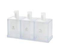 Zeepdispenser Distributeurs de savon Pousser Type de pompe-Bouteilles Distributeur de savon for la cuisine, salle de bains et Vanités 550 Countertop Ml × 3 (18,6 Oz) Dispenser voor handzeep(Clear)