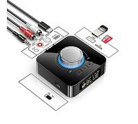 Zeerkeer Adaptateur Bluetooth Jack, emetteur recepteur Bluetooth 5.0 pour TV, Voiture, Haut-parleurs, Ordinateurs de Bureau, Ordinateurs Portables, amplificateurs, projecteurs, 3.5mm AUX/RCA/USB/TF