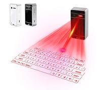 Zeerkeers Clavier Bluetooth Laser sans Fil virtuel Projection Clavier Portable pour iOS Android Smart Téléphone Pad Tablette PC Notebook Noir