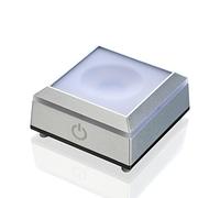 ZEERSHEE Base lumineuse LED multicolore pour art en cristal Base carrée pour acrylique 3D en verre résine Art couleur spectacle présentoir coloré lumineux carré avec batterie/alimentation USB