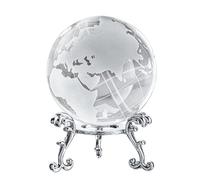 ZEERSHEE Presse-papier en forme de globe en cristal de 60 mm avec support pour décoration de maison, bureau, cadeau unique pour enfants