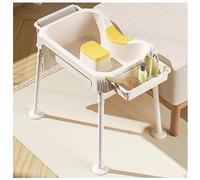 Zeetan Bol De Shampoing Réglable en Hauteur, Ensemble D'Unités De Lavabo pour Cheveux, Outil De Lavage des Cheveux pour Les Personnes Âgées Alitées Et Les Patients Handicapés,Blanc