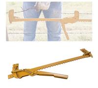 Zeetan Épissure de civière de clôture, Tendeur et épisseuse de clôture de Fil de Fer barbelé, Fil de clôture de Ferme de Grange à bétail Outils de Serrage,Jaune