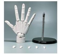Zeetan Modèle De Main Droite Flexible 1 :1, Articulations Mobiles D'Artistes Mannequin Figure De Main pour Afficher des Croquis Et De La Peinture,Blanc