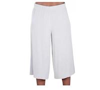 Zeetaq Mini jupe-short pour femme - Grande taille - Uni - Élastique - Taille 36 à 54, Blanc, 38