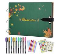 ZEEYUAN Album photo Scrapbook Maple DIY Photo Book 60 pages noires Album de scrapbooking de voyage comme cadeau pour Noël, anniversaire, anniversaire de mariage